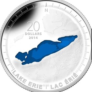 RCM 2015 $20 Lake Erie Silver Coin
